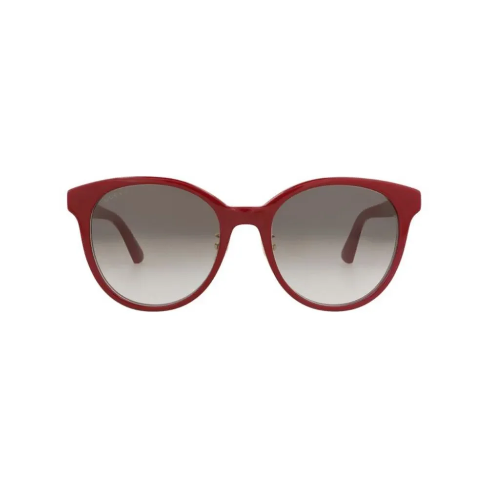 Gucci Round-Frame Acetate Sunglasses Red Womens